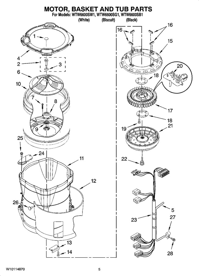 Diagram for WTW6600SW1