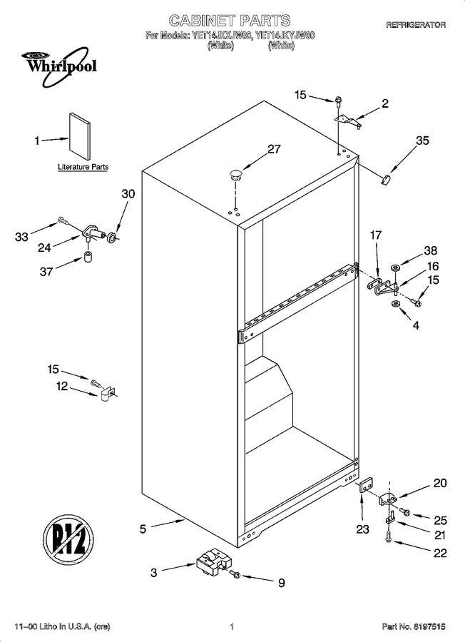 Diagram for YET14JKXJW00
