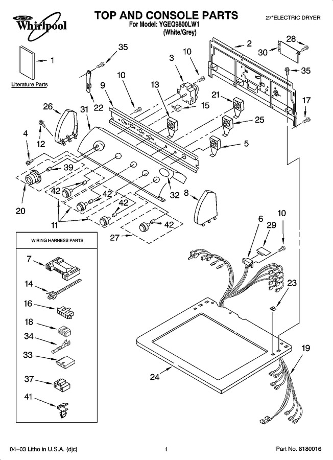 Diagram for YGEQ9800LW1