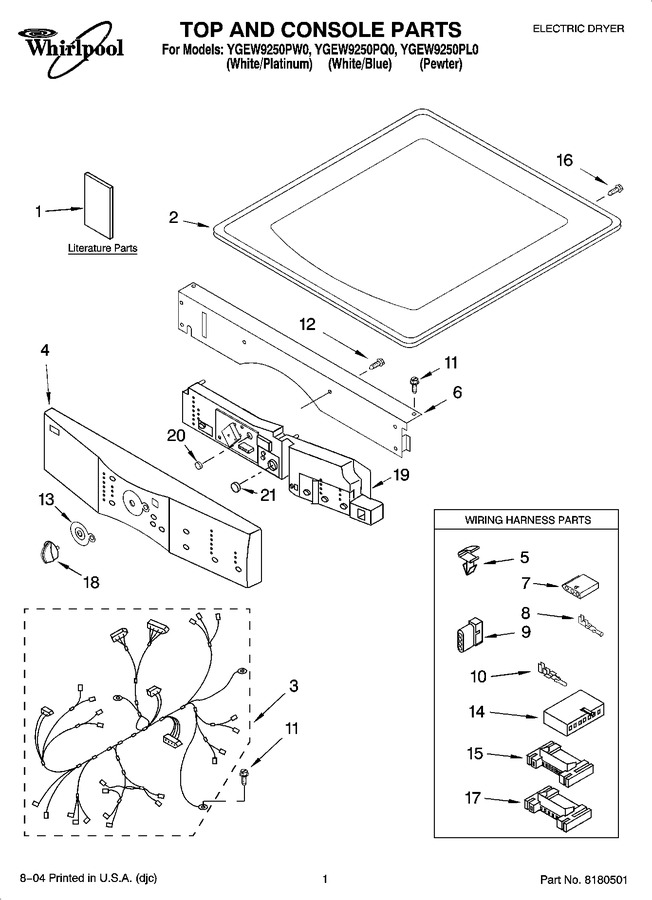 Diagram for YGEW9250PW0