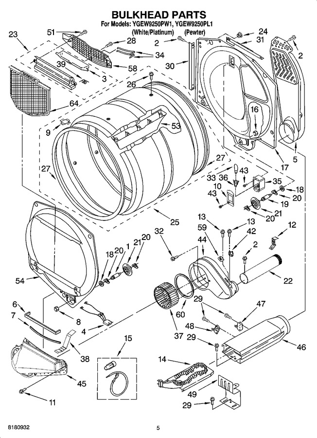 Diagram for YGEW9250PW1