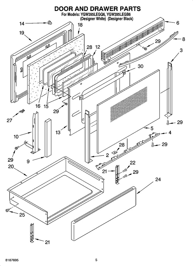 Diagram for YGW395LEGQ6
