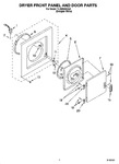 Diagram for 02 - Dryer Front Panel And Door Parts