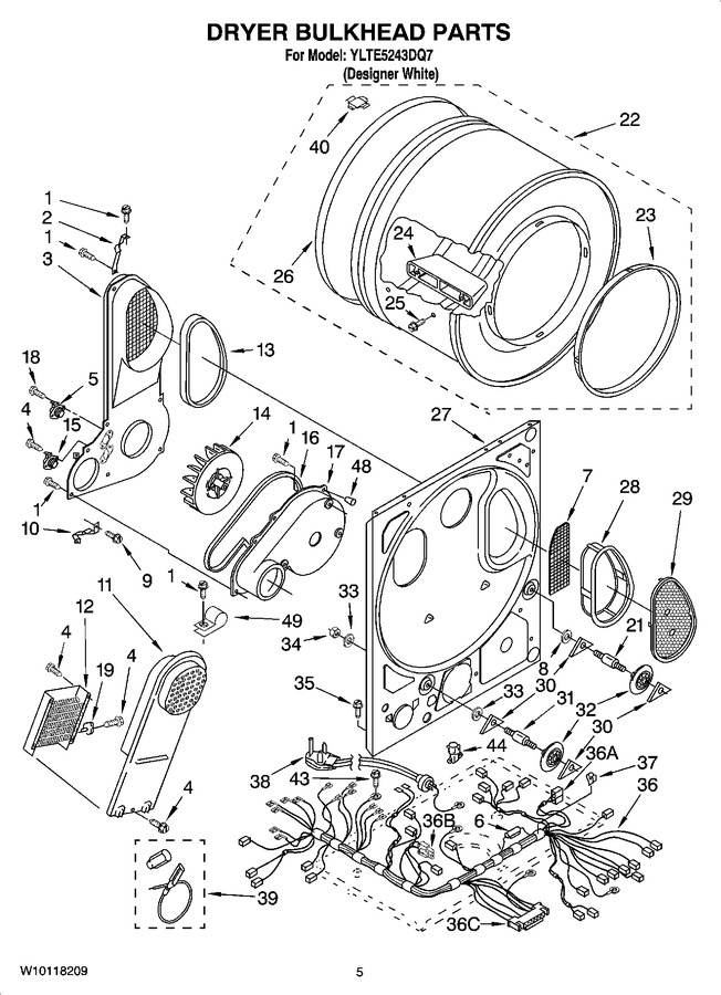 Diagram for YLTE5243DQ7