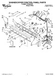 Diagram for 01 - Washer/dryer Control Panel Parts