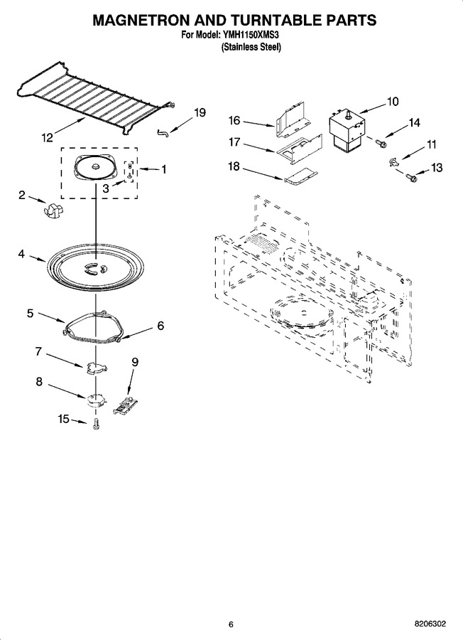 Diagram for YMH1150XMS3