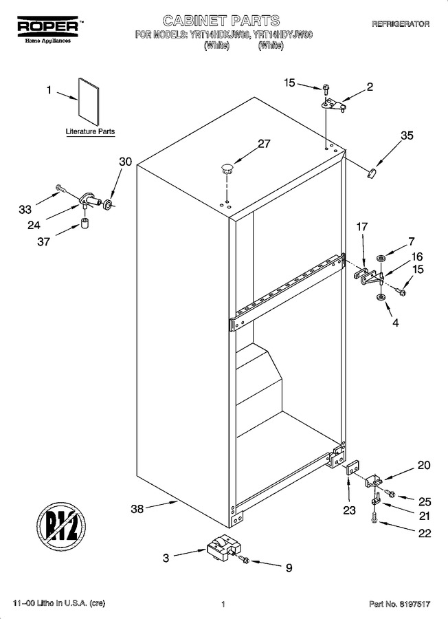 Diagram for YRT14HDYJW00