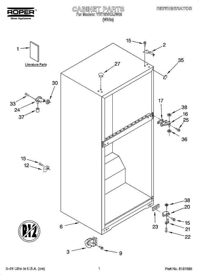 Diagram for YRT18VKXJW00