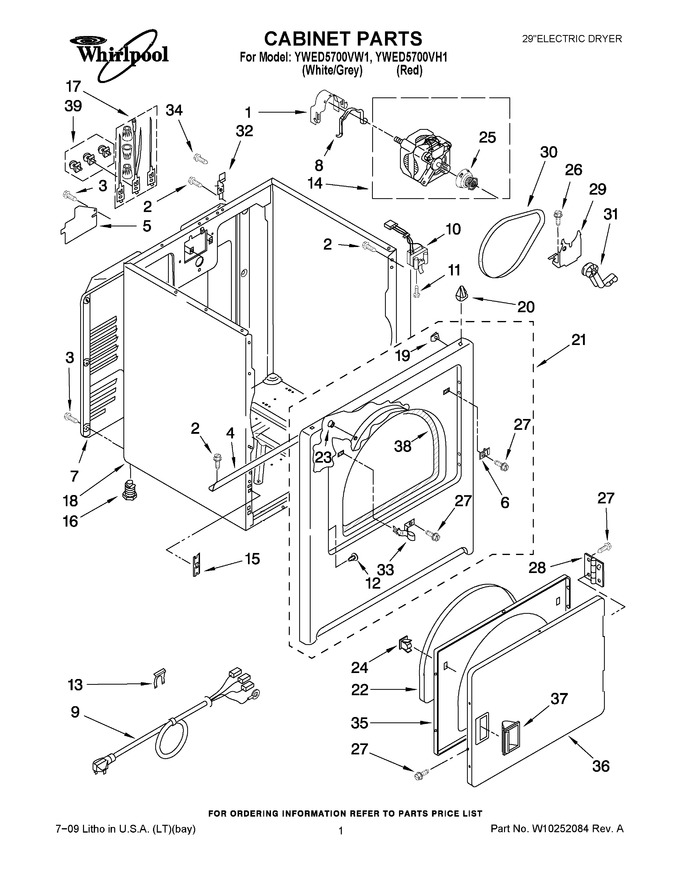 Diagram for YWED5700VW1