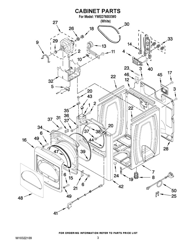 Diagram for YWED7600XW0