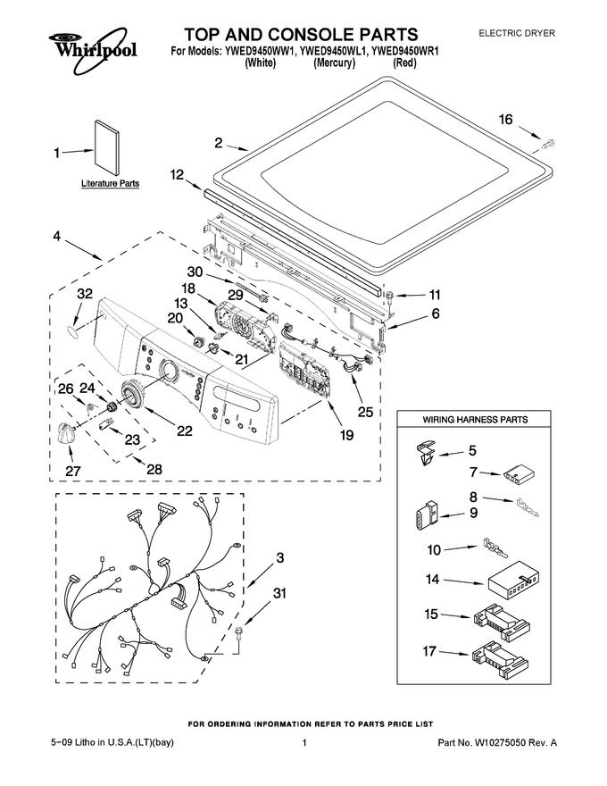 Diagram for YWED9450WW1