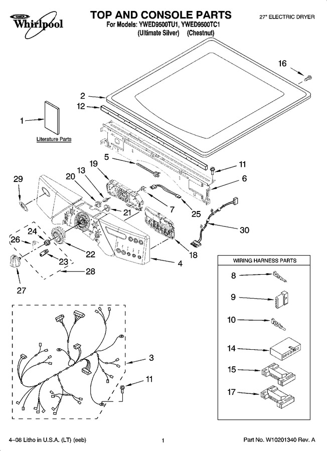 Diagram for YWED9500TU1