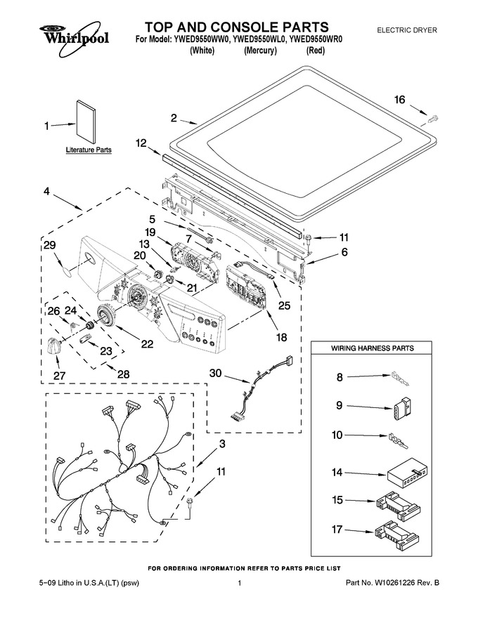 Diagram for YWED9550WR0