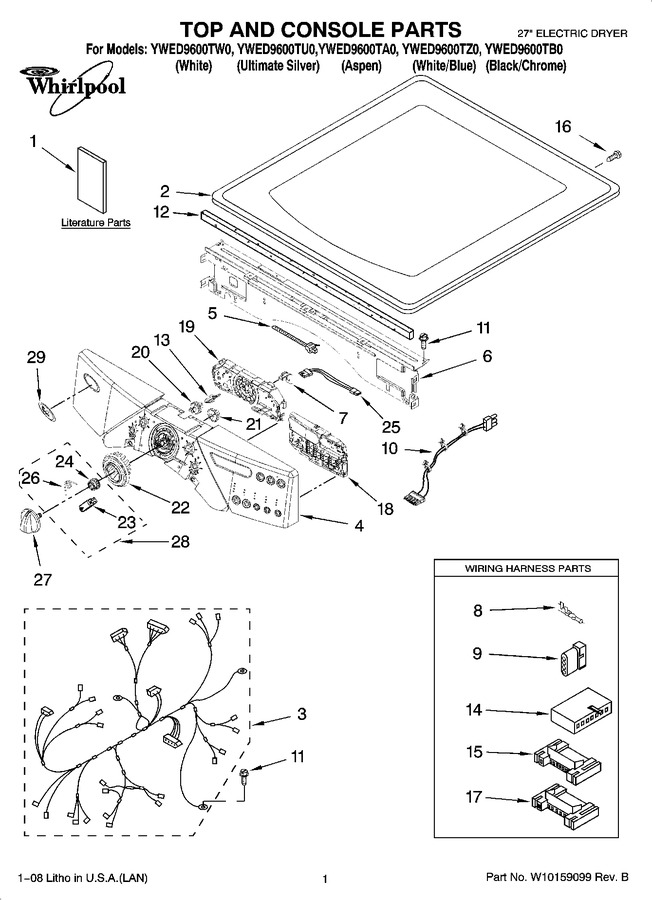 Diagram for YWED9600TZ0