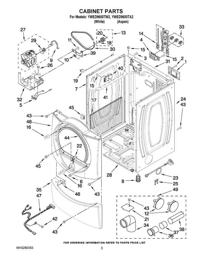 Diagram for YWED9600TA2