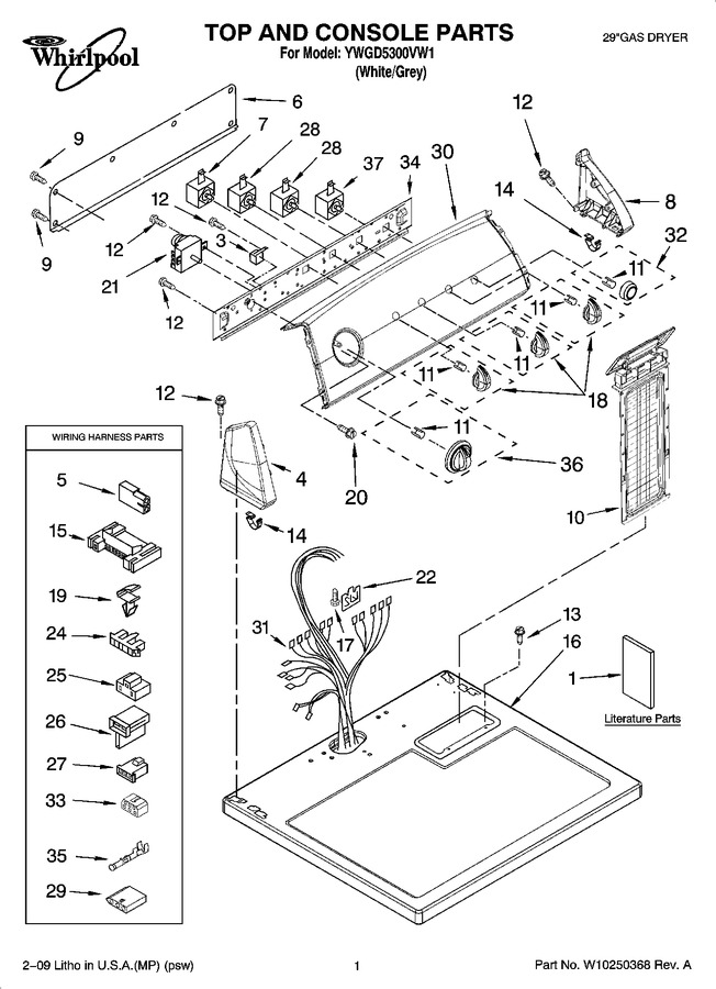 Diagram for YWGD5300VW1