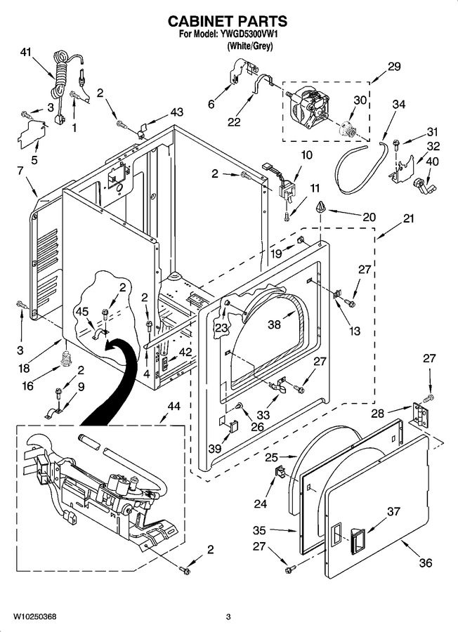 Diagram for YWGD5300VW1