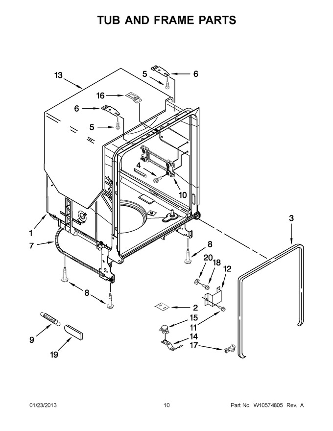 Diagram for WDF730PAYW4