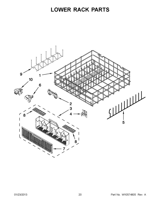 Diagram for WDF730PAYW4