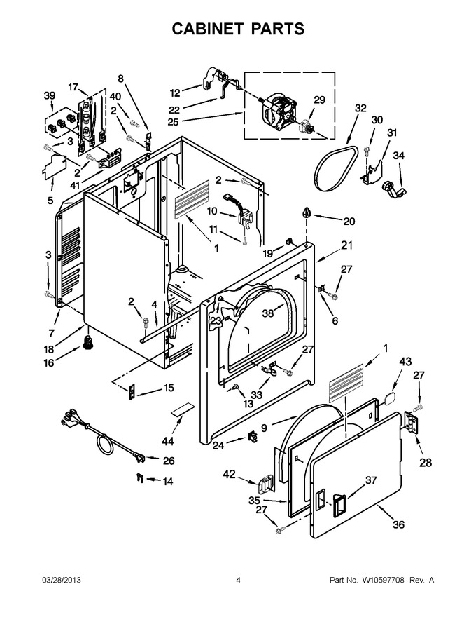 Diagram for YWED4900XW2