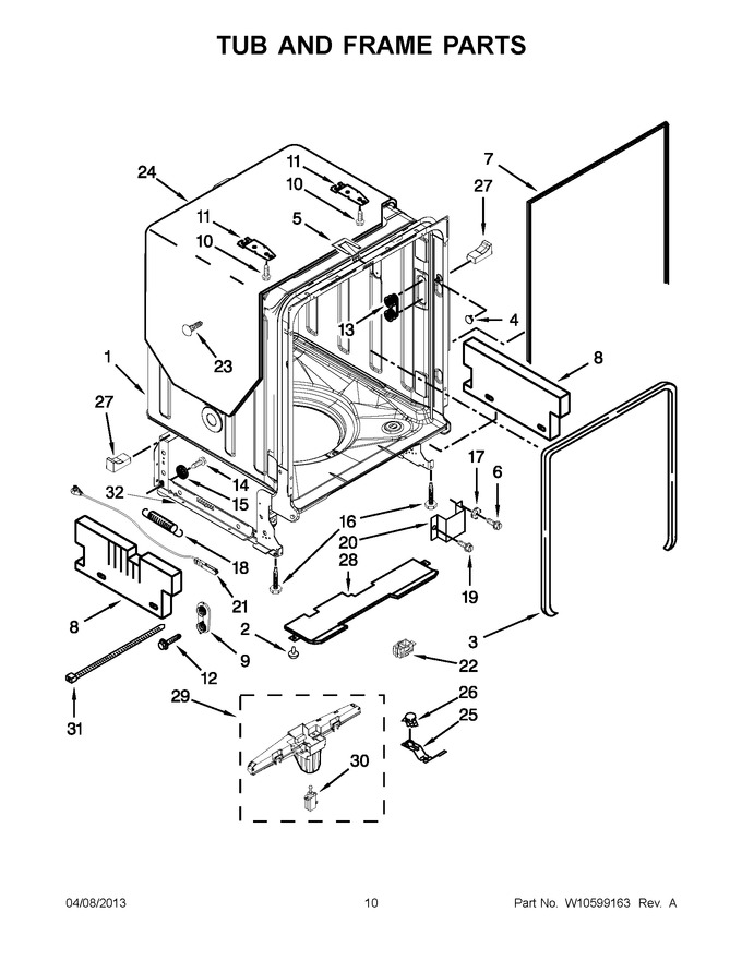 Diagram for KUDS35FXWH9
