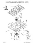 Diagram for 01 - Cooktop, Burner And Grate Parts