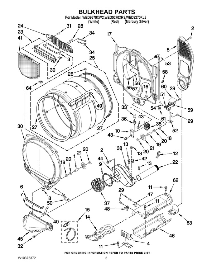 Diagram for WED9270XW2