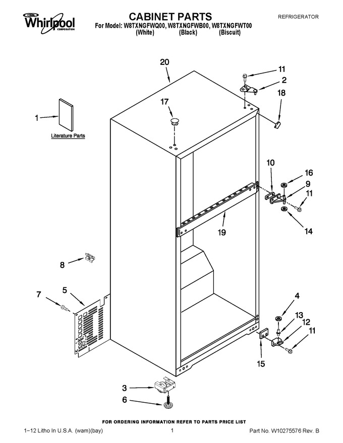 Diagram for W8TXNGFWQ00