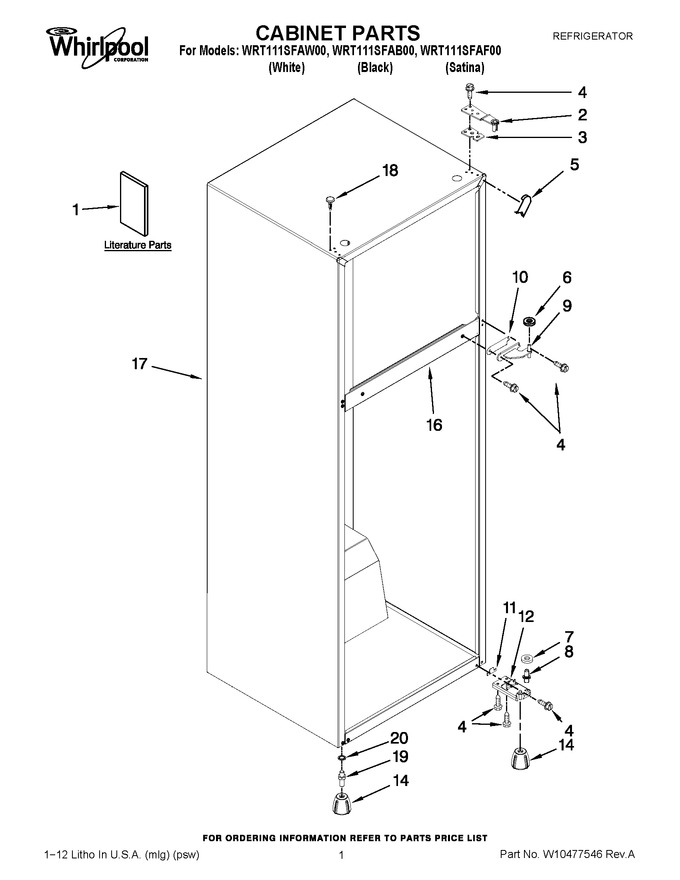 Diagram for WRT111SFAW00
