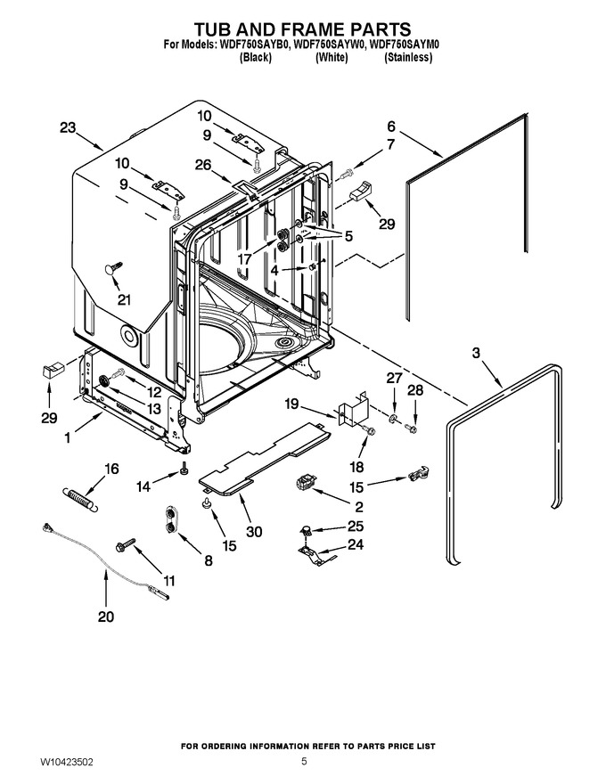 Diagram for WDF750SAYW0