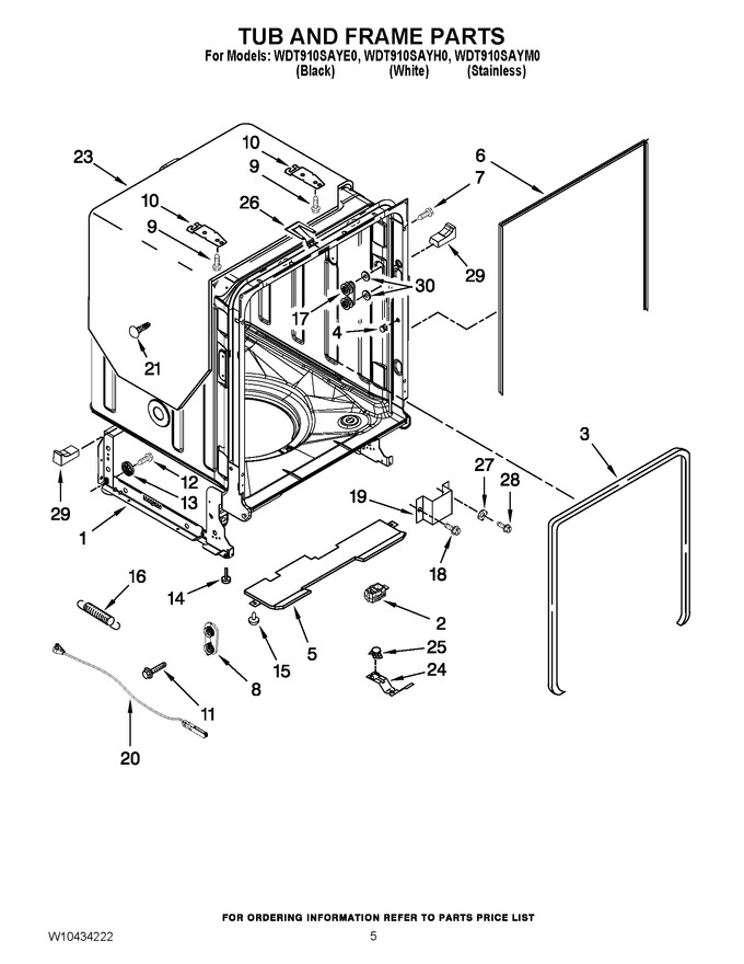 Diagram for WDT910SAYH0
