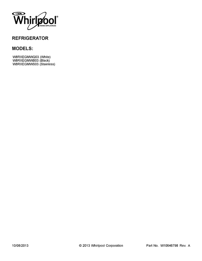 Diagram for W8RXEGMWB03