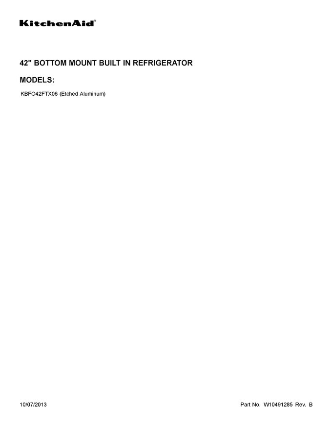 Diagram for KBFO42FTX06