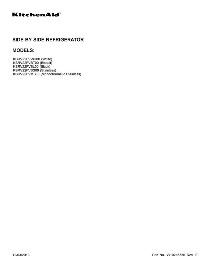 Diagram for KSRV22FVMS00