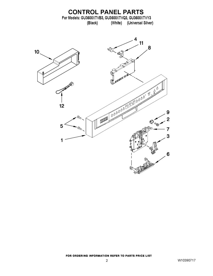 Diagram for GU3600XTVY3