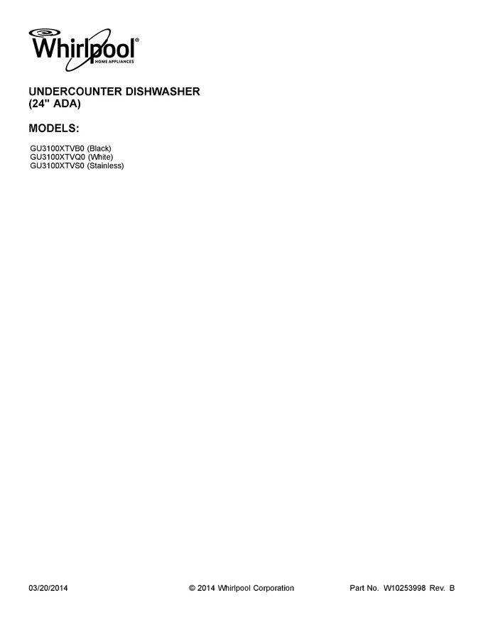 Diagram for GU3100XTVQ0