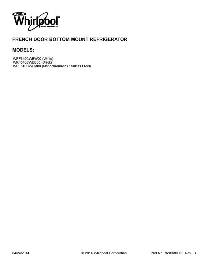 Diagram for WRF540CWBM00