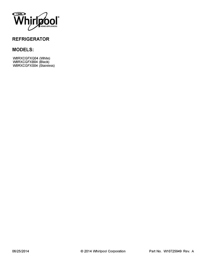 Diagram for W8RXCGFXS04