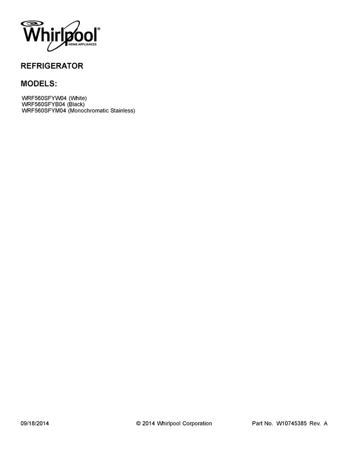 Diagram for WRF560SFYW04