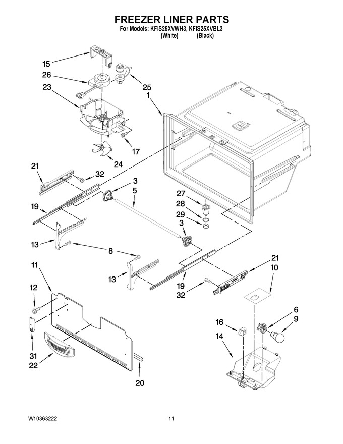 Diagram for KFIS25XVWH3