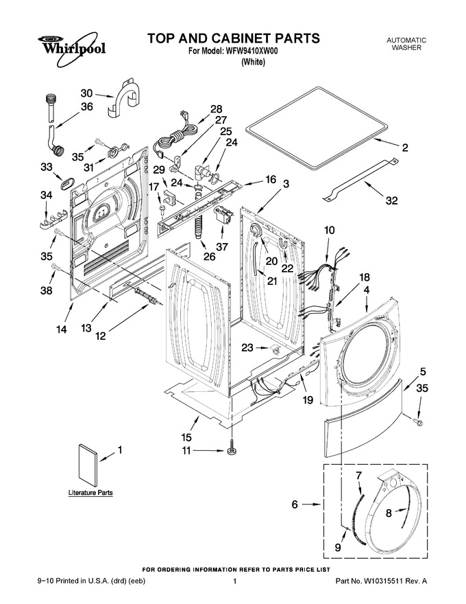 Diagram for WFW9410XW00