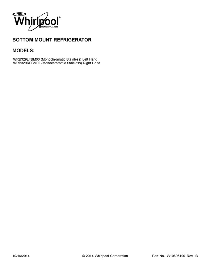 Diagram for WRB329LFBM00