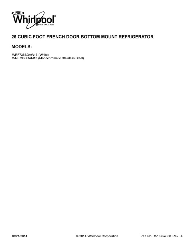 Diagram for WRF736SDAM13
