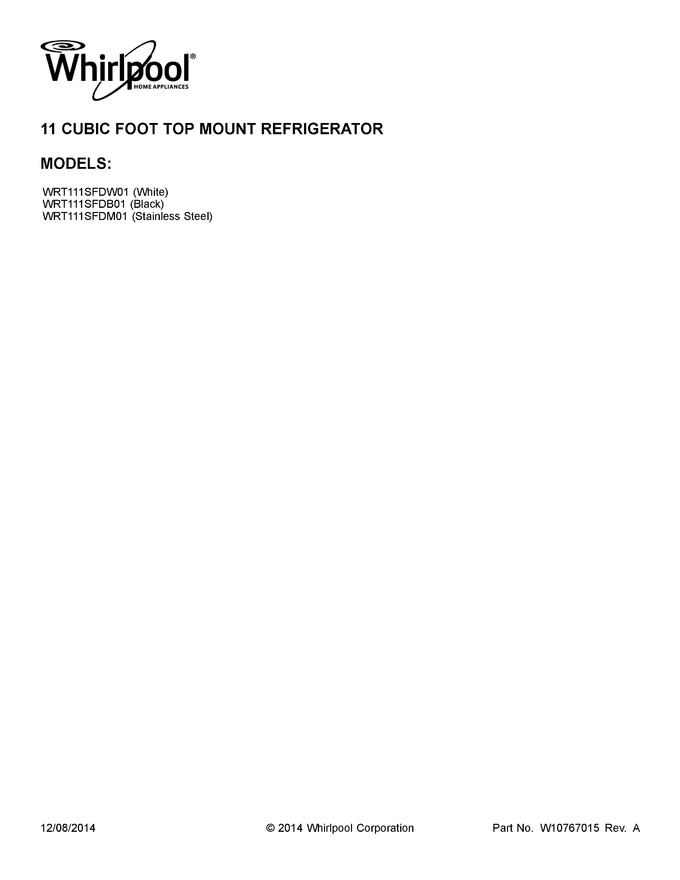 Diagram for WRT111SFDW01