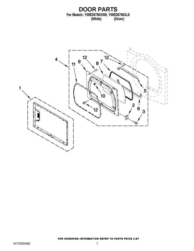 Diagram for YWED5700XW0