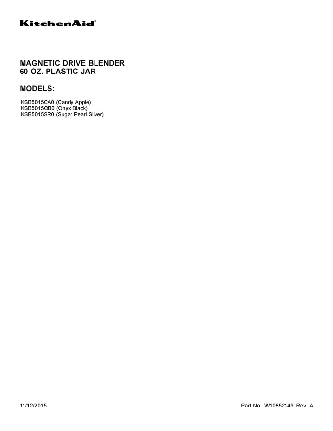 Diagram for KSB5015OB0