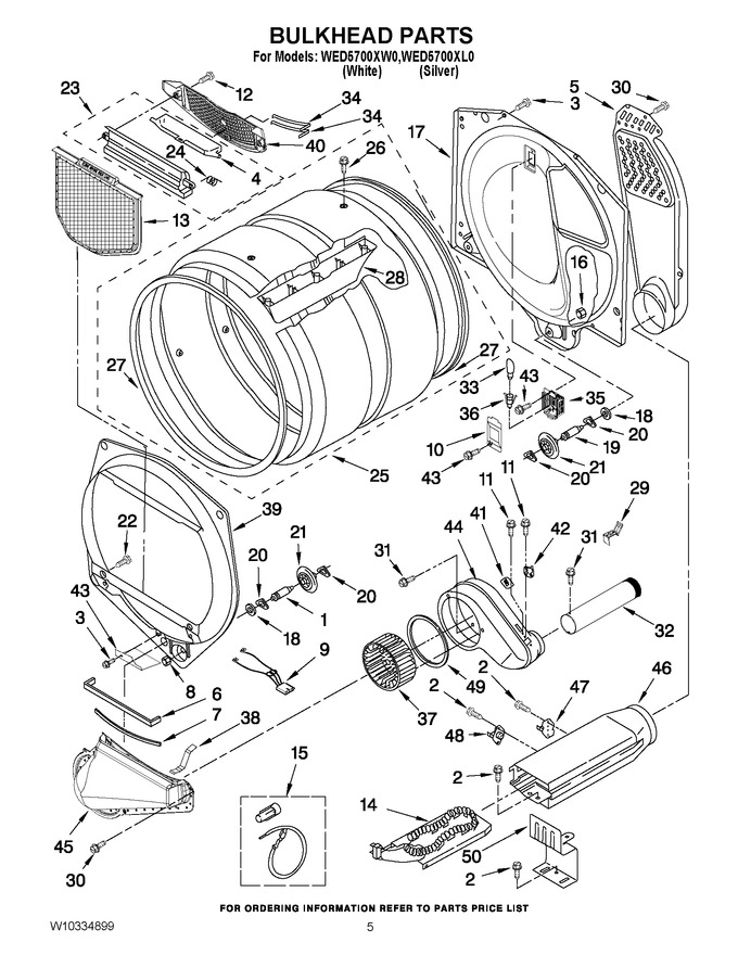 Diagram for WED5700XW0
