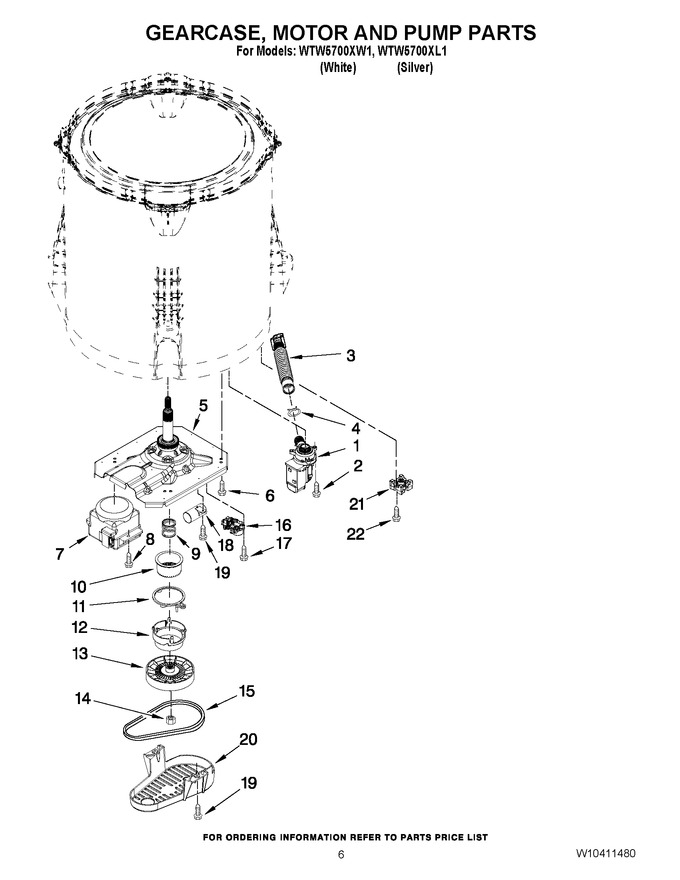 Diagram for WTW5700XW1