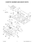 Diagram for 02 - Cooktop, Burner And Grate Parts