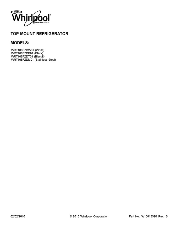 Diagram for WRT108FZDT01